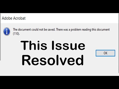 The document could not be saved; Adobe error: Resolved