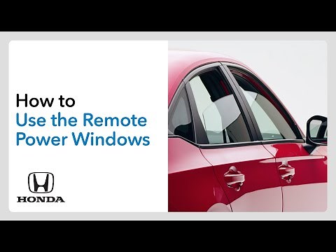 How to Use the Remote Power Window Control