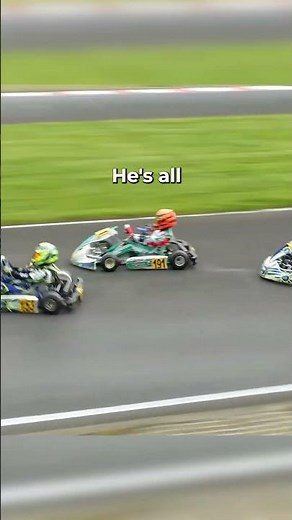 RIDICULOUS Outside DOUBLE overtake by Young Go-Kart racer
