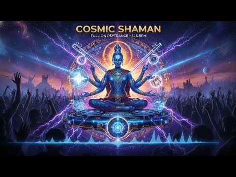 Cosmic Shaman | High Octane Full On Psytrance 146 BPM | Indian Spiritual Trance & Goa Festival Vibe