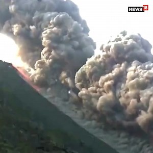 8.1K views · 62 reactions | The Stromboli volcano off the Sicilian coast erupted, unleashing plumes of smoke and lava  #Strombolivolcano #volcano #volcanoeruption | News18 | Facebook