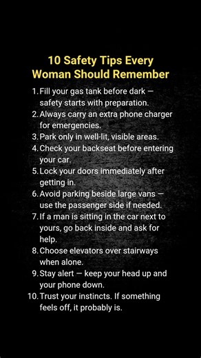 17K views · 104 reactions | 10 Safety Tips Every Woman Should...