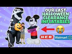 Halloween Clearance Inflatables - Mickey Mouse and T-Rex | Our LAST | HEB & Walmart Sale
