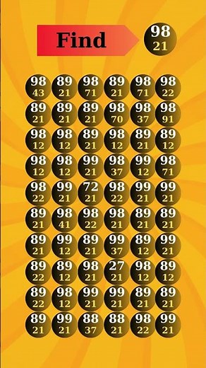 Extreme Number Challenge: Can You See 98 and 21 in 10 Seconds?