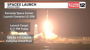 You might see a streaking rocket along our coast this evening as a SpaceX Falcon heads to the ISS. Skies should be clear. More detailed weather data at www.wcti12.com/weather/maps. | WCTI StormTrack 12