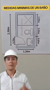 Medidas minimas de un baño #Planos #ingenieriajerzy | Ingeniería Jerzy