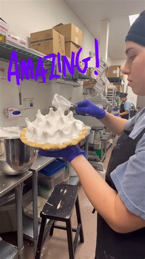 Buttermilk Sky Pie Shop Flower Mound on Instagram: "Ever wonder how we make the peaks on our coconut cream? Check this out! #amazing #dessert #pie #delicious"