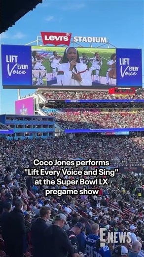 Coco Jones performs "Lift Every Voice and Sing" at the Super Bowl LX pregame show. ❤️