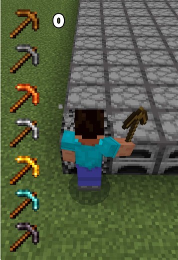 All Pickaxes VS Furnace #minecraft #minecrafttest #durability #satisfy