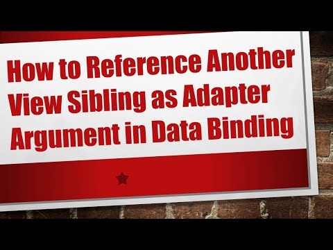 How to Reference Another View Sibling as Adapter Argument in Data Binding