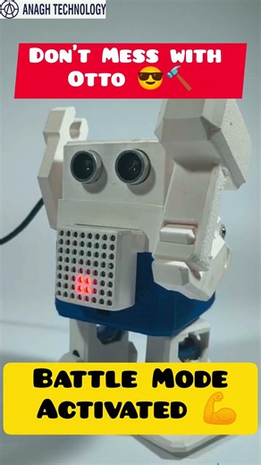 Otto Bot Ready for Battle 🔨🤖 | Arduino Robot #Shorts