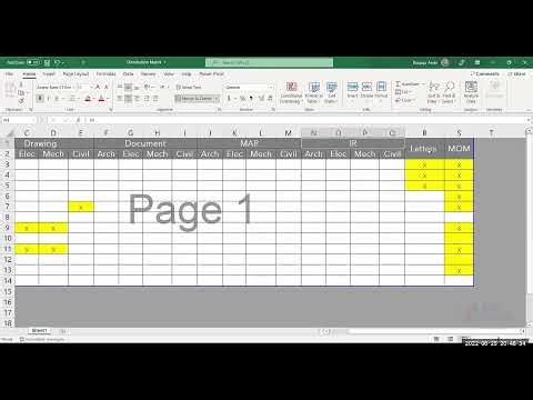 07 05 sample Document Distribution Matrix in Excel