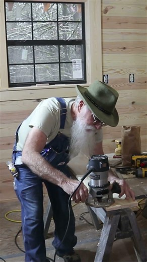 Making Window Casings #windowcasings #diycarpentry #woodworking #logcabinbuild