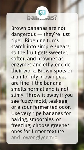 Why not eat brown bananas?
