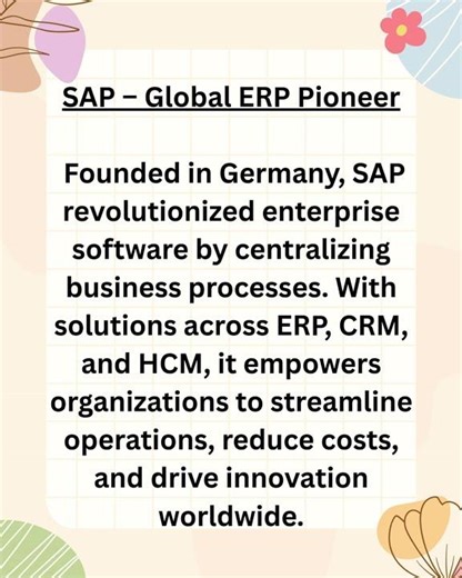 #shorts | SAP – Global ERP Pioneer