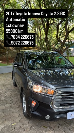 2017 Toyota Innova Crysta 2.8 GX AT 🔻52000 KM 🔻1st ownership 🔻HP Registered 🔻Recently serviced from Toyota 🔻Face-lifted to type 2 🔻Complete Toyota service history available 🔻 Comprehensive Insurance Valid Till May 2026 🔻Non accidental 🔻 Both Keys available #keralacars #kerala #toyota #toyotaindia #innova#innovacrysta #fortuner#keralacars #keralatourism | Autoheads Automotive Experts