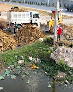 27K views · 519 reactions | First Starting Open New Project Dump Truck Unloading Stone Bulldozer Pushing Stone Build New Road | Bulldozer City | Facebook