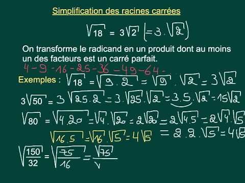 5.2 Propriétés et simplification des racines carrées