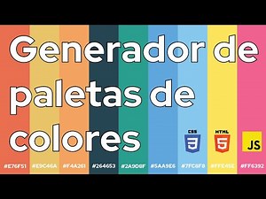Generador de paletas de color | Tutorial HTML, CSS y JavaScript