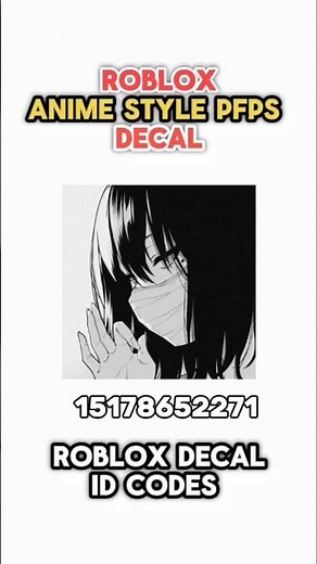 Roblox anime icon / pfp decal id code🖤 #roblox #robloxcodes #robloxdecal #berryavenue #royalehigh