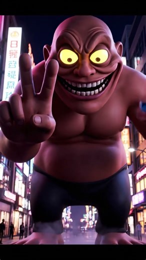 Gaint creatue taking selfie with public #3danimation #funny #viral