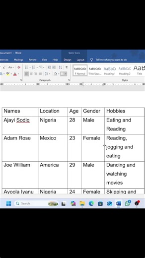 MS Word Table Trick: AutoFit Text to Contents in a click! #MSWord #WordTips #Computerskills