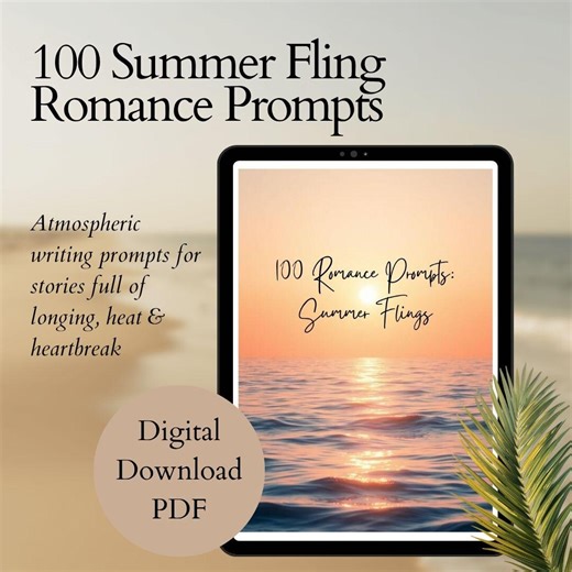 100 Summer Fling Romance Writing Prompts | Digital Download PDF | Atmospheric Story Inspiration for Writers - Etsy