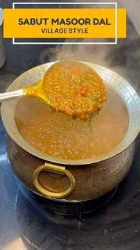 Village Style Sabut Masoor Dal 😍 | Desi Tadka Wali Dal | Gaon Ki Simple Recipe |Easy & Quick Recipe
