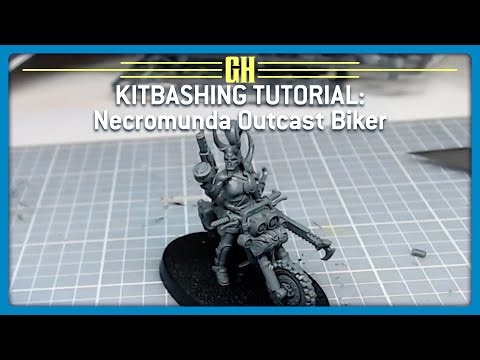 Kitbashing Tutorial: Necromunda Outcast Biker, with Legalized Mischief