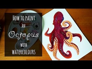How to paint an octopus with watercolour