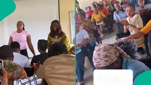Classmates reward lady with N22k for willingly sweeping their class for 4 years