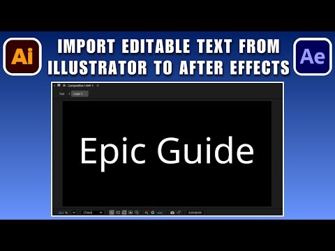 How to Import Editable Text from Illustrator to After Effects 2026 | Importing Editable Text