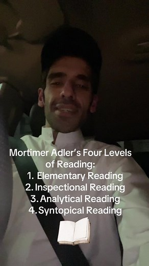 Mortimer Adler’s Four Levels of Reading: \t1.\tElementary Reading \t2.\tInspectional Reading \t3.\tAnalytical Reading \t4.\tSyntopical Reading #جامعة_الكويت #كلية_التربية #kuwait_university