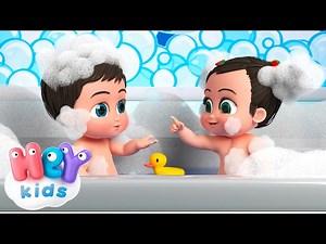 Bubble Bath Song! | Bath Time Song for Kids | HeyKids Nursery Rhymes | Routine Song - Videos For Kids