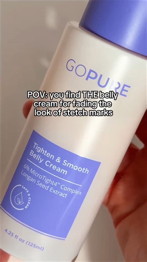 Not all belly creams are created equal — and the ingredients make all the difference 💜 Our Tighten & Smooth Belly Cream was dermatologist-developed with a powerhouse trio of active ingredients that actually target what you're experiencing: ✨ 6% MicroTight4 Complex — our proprietary blend that visibly tightens and smooths the look of loose, textured belly skin ✨ Green Microalgae — works to improve the appearance of skin firmness and elasticity where you need it most ✨ Longan Seed Extract — helps