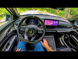 NEW Abarth 600e Scorpionissima 2025 (280 hp) | POV Test Drive #2474 Joe Black