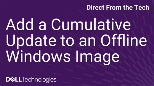 Add a Cumulative Update to an Offline Windows Image
