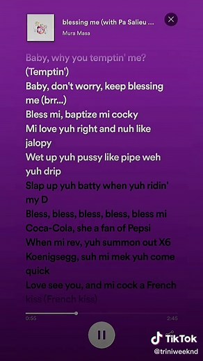 blessing me- mura masa (ft. pa salieu & skillibeng) (sped up) #fyp #fypシ #music #spotify #lyricsvideo #speedsongs #edits #weekndash #trinitiktokers🇹🇹 #caribbeantiktok #skillibeng #muramasa #pasalieu