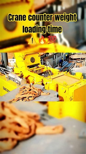 crane counter weight loading time video