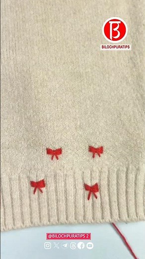 Easy Bow Embroidery to Decorate Clothes – Simple & Elegant