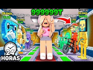 24 HORAS JOGANDO ROUBE O BRAINROT E O MELHOR ACONTECEU SORTE 999x!! 😳🔥