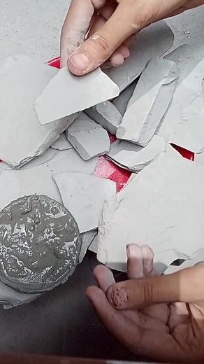 Satisfying Grey Clay ASMR Sounds and Crushing