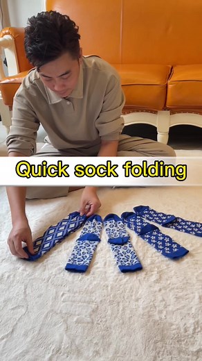 Folding socks this way is quick and neat#fouyou #fyp #storage #tips
