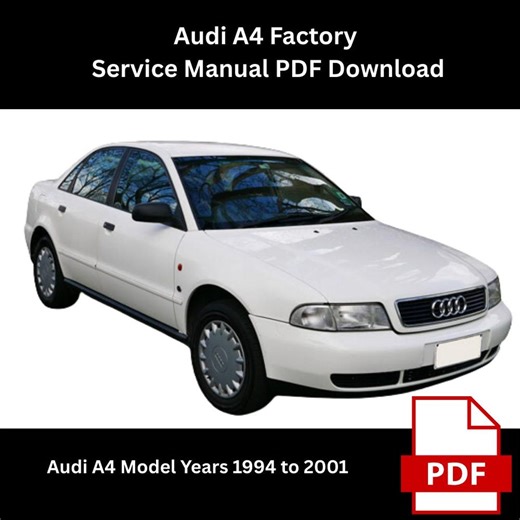 Audi A4 Repair Manual PDF Download, Workshop & Service Manual, Maintenance, 1994-2001 - Etsy