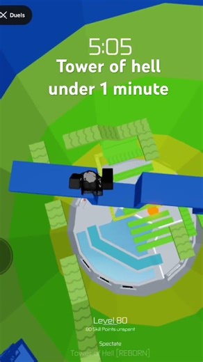 ⚡️I beat tower of hell in 1 minute! #roblox
