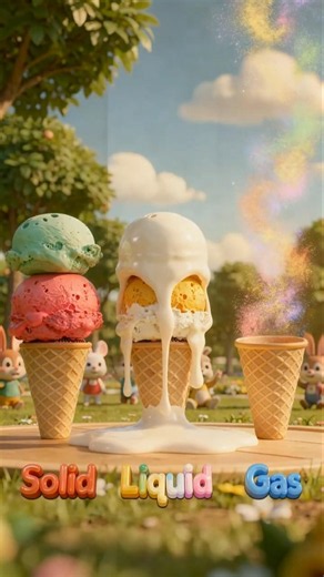 What Are the Three States of Matter? | Solid, Liquid, and Gas Explained with Ice Cream Animation