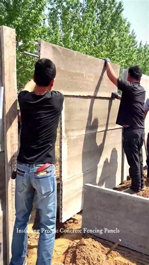 Installing Precast Concrete Fencing Panels