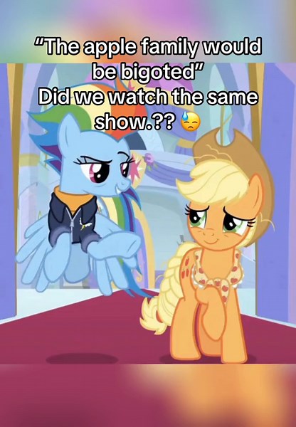 Pls don’t play big Mac literallt crossdresses in a few episodes and it’s heavily implied applejack got married to rainbow dash.. im confused where we got that the family would be hateful 💔💔 acting like they ain’t literally FARMERS.?? Ofc they would be progressive farmers aren’t usually hateful 😓🥀 #mlp #mylittlepony #applejack #bigmac #bigmacintosh #applefamily #mlpapplejack #appledash #applefamilymlp #targetaudience #fyp