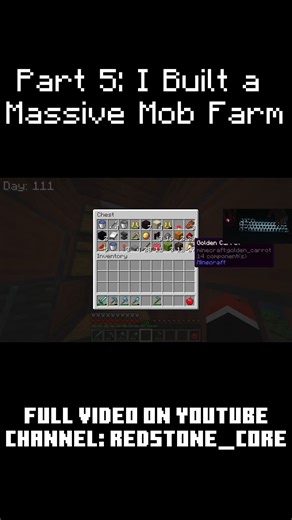 Redstone_Core | Part 5: I Built a Massive Mob Farm | Instagram