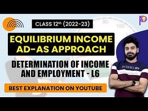 Class 12 Economics | Determination of Income and Employment - L6 | Equilibrium Income AD-AS Approach